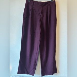 a new day Plum Maroon Wide-Leg Pants